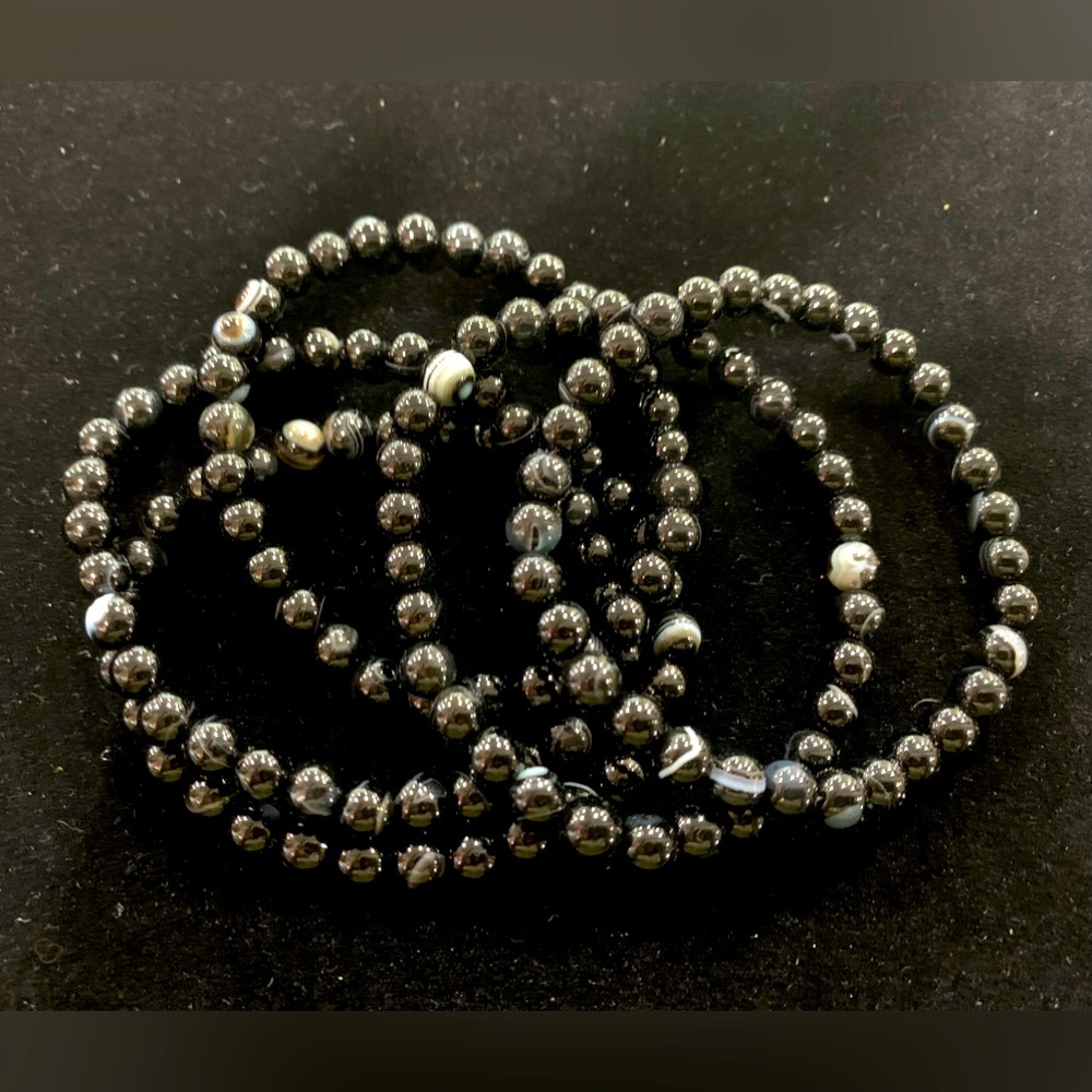 Black Obsidian 6mm bracelets